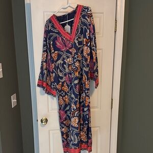 NWT La Plage V-Neck Kaftan Dress - Multicolor